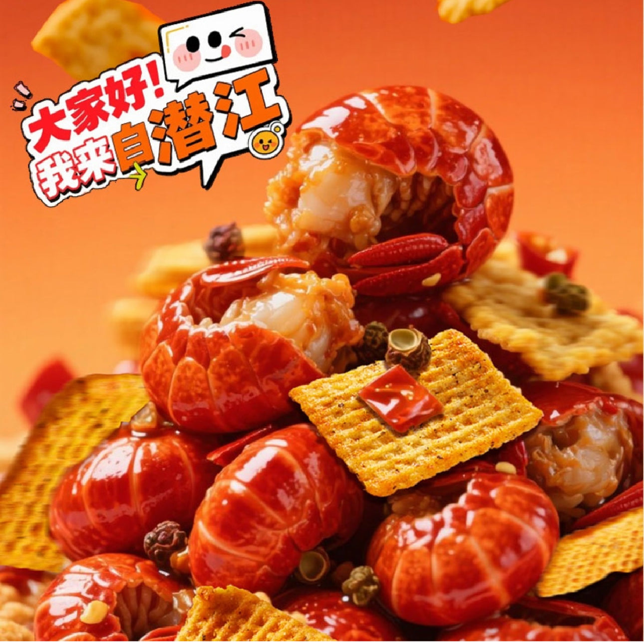 小龙虾尾摇锅巴100g